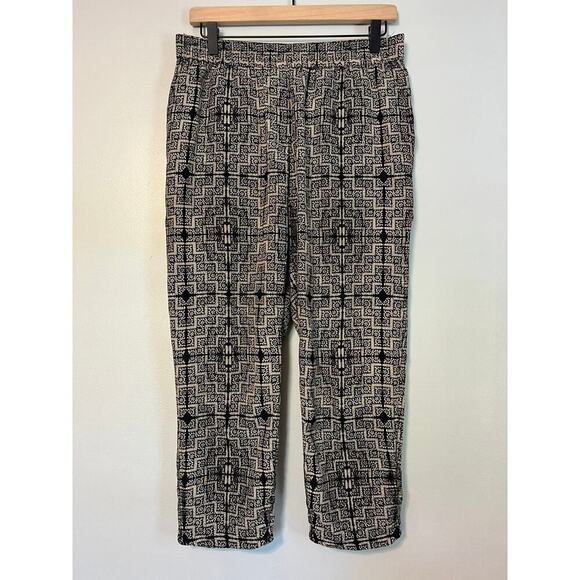 Club monaco silk hi-rise patterned pants size 4 - Picture 1 of 7